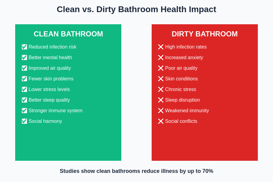 Clean vs. Dirty Bathroom Health Impact