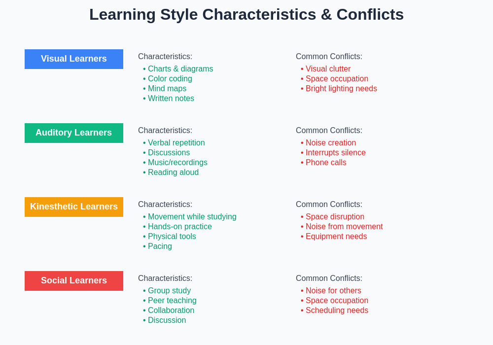 Learning Styles Comparison