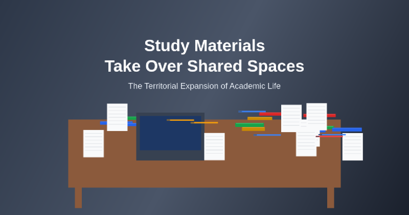 Featured image of post How Study Materials Take Over Shared Spaces