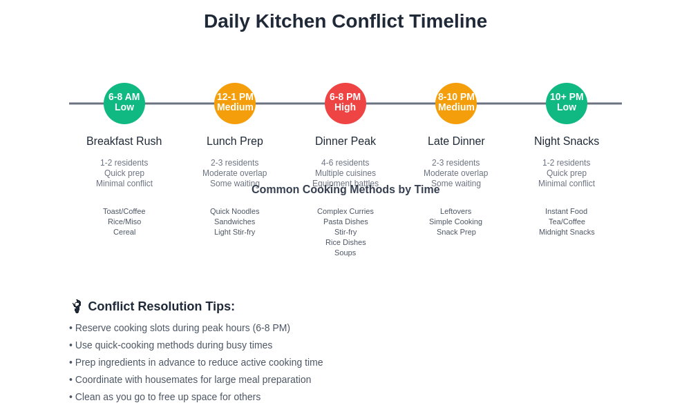 Kitchen Conflict Timeline