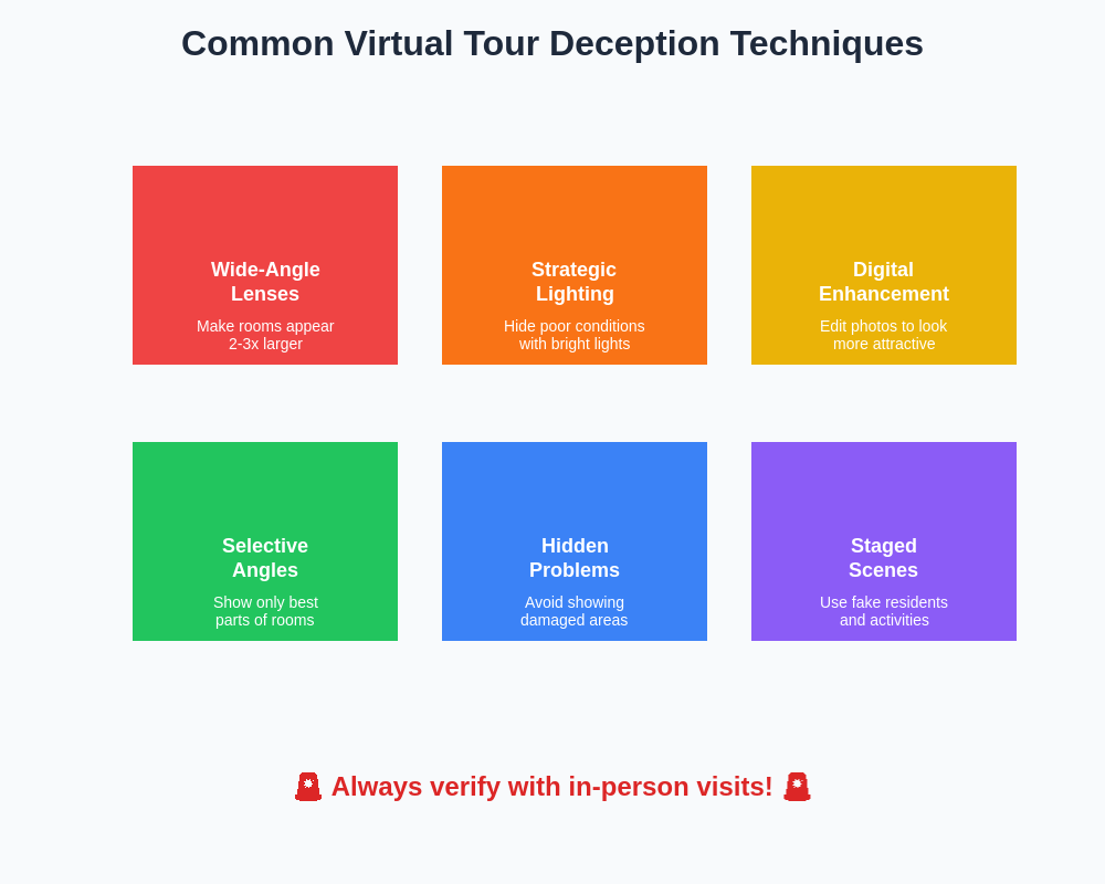 Common Virtual Tour Deception Techniques