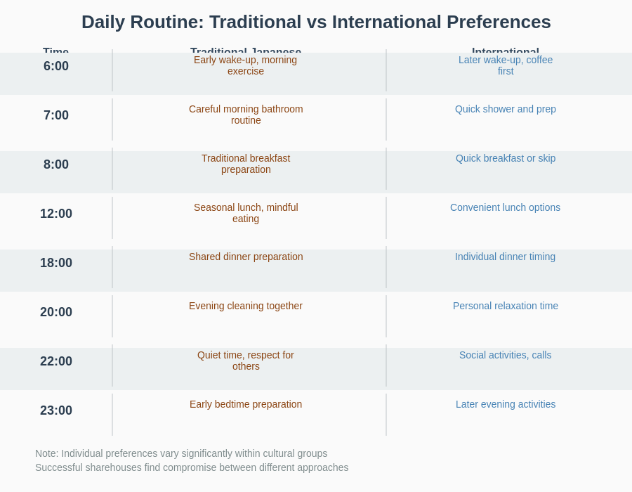 Daily Routine Comparison