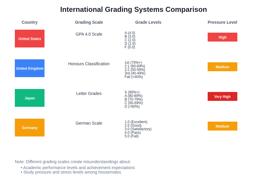 International Grading Systems Comparison