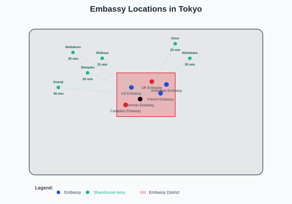 Tokyo Embassy Location Map