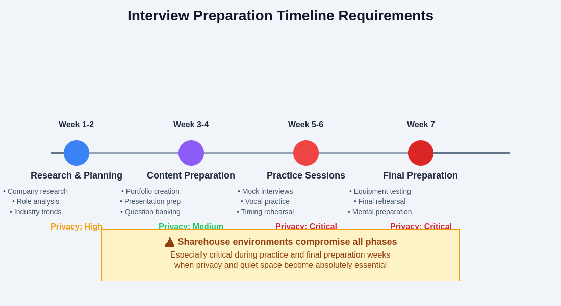 Interview Preparation Timeline Requirements