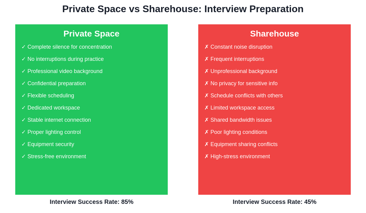 Private Space vs Sharehouse Comparison