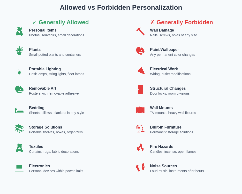 Allowed vs Forbidden Personalization