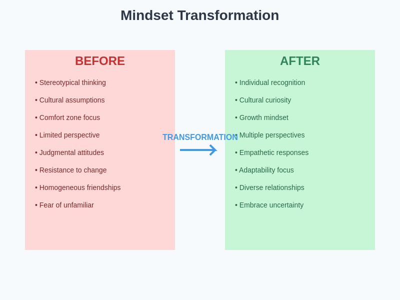 Mindset Transformation Comparison