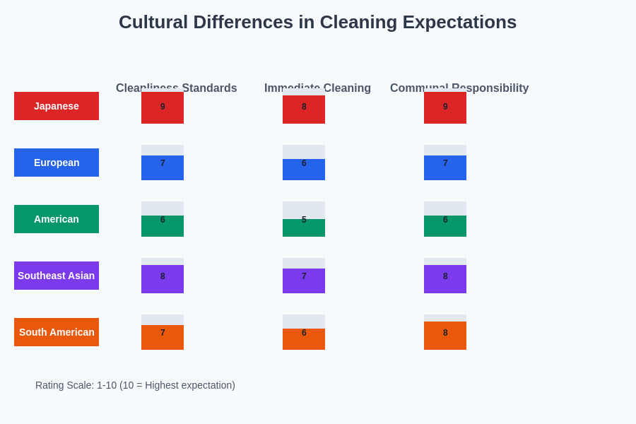 Cultural Cleaning Expectations