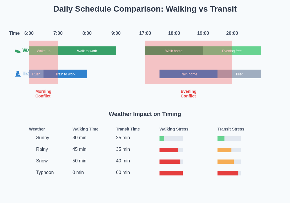 Daily Schedule Comparison