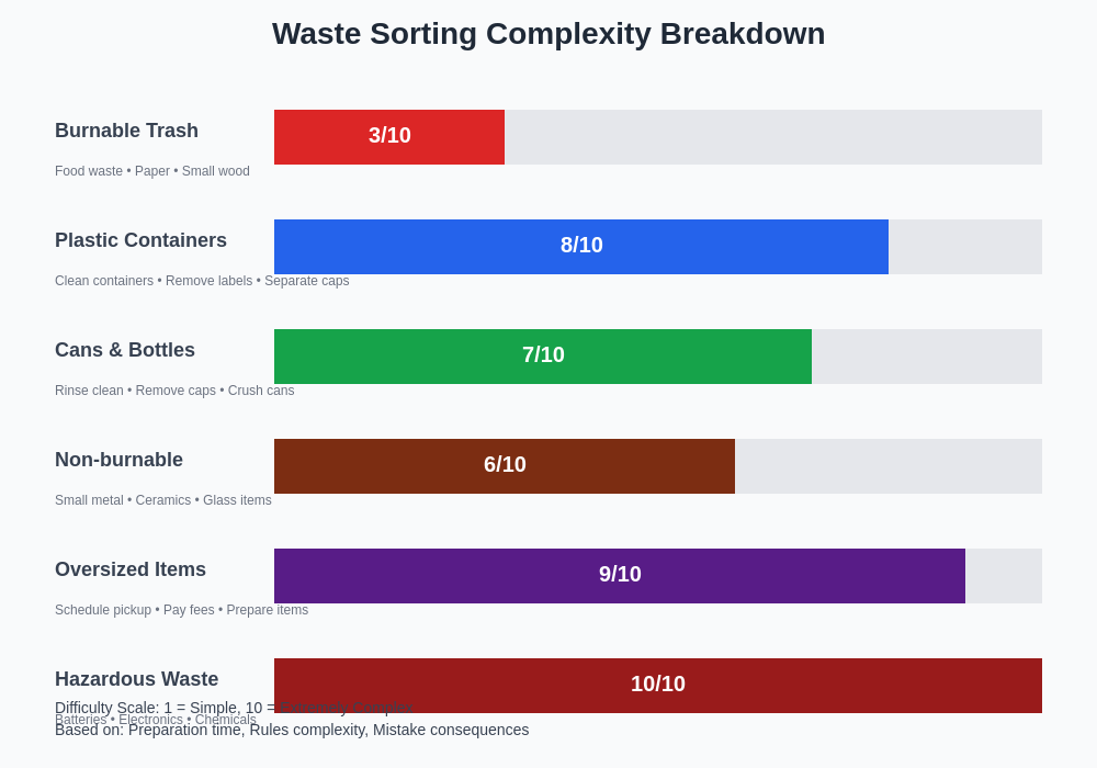Waste Sorting Complexity Breakdown